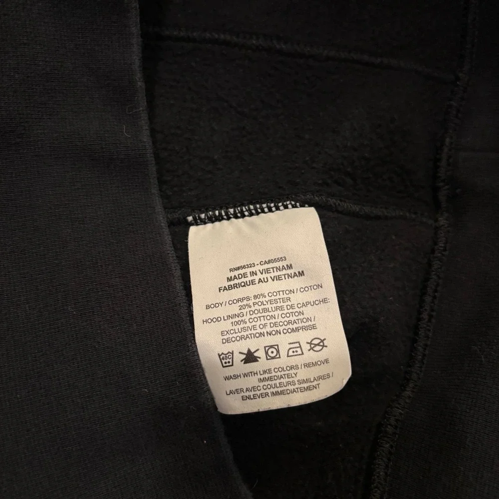 Nike Mens Black Sunburst Pinwheel Logo Graphic Pullover Hoodie Small